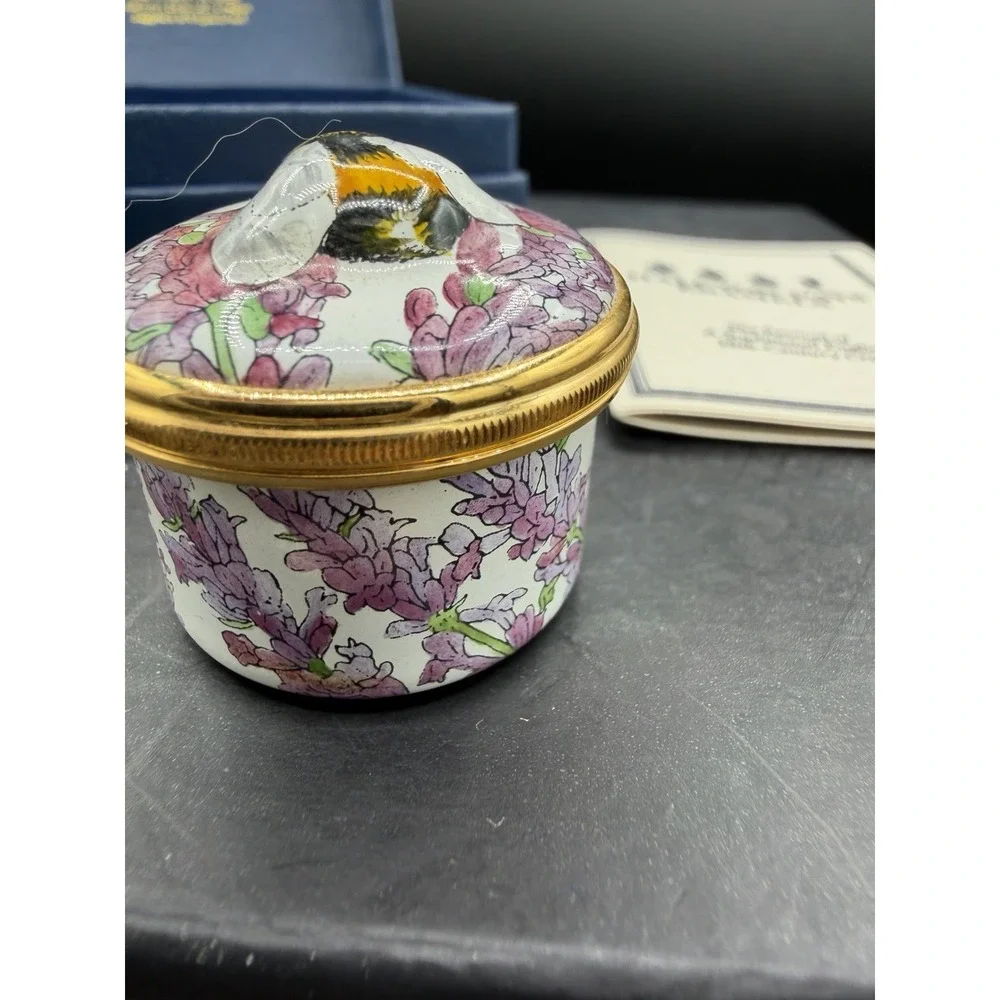🐝✨ Halcyon Days Enamels 3D Bee Trinket Box – Vintage Collectible ✨🐝